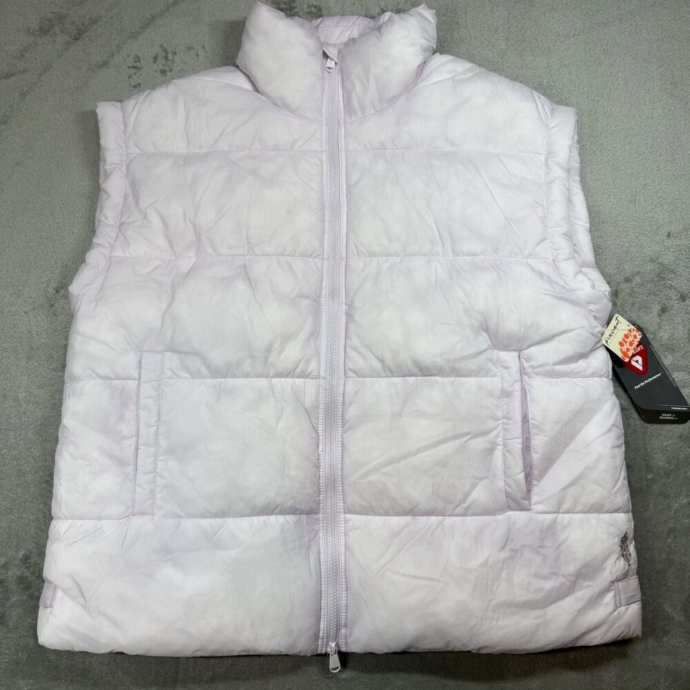 Free People FP Movement Oversized Vest In A Bubble Puffer Womens Large Pink NWT
